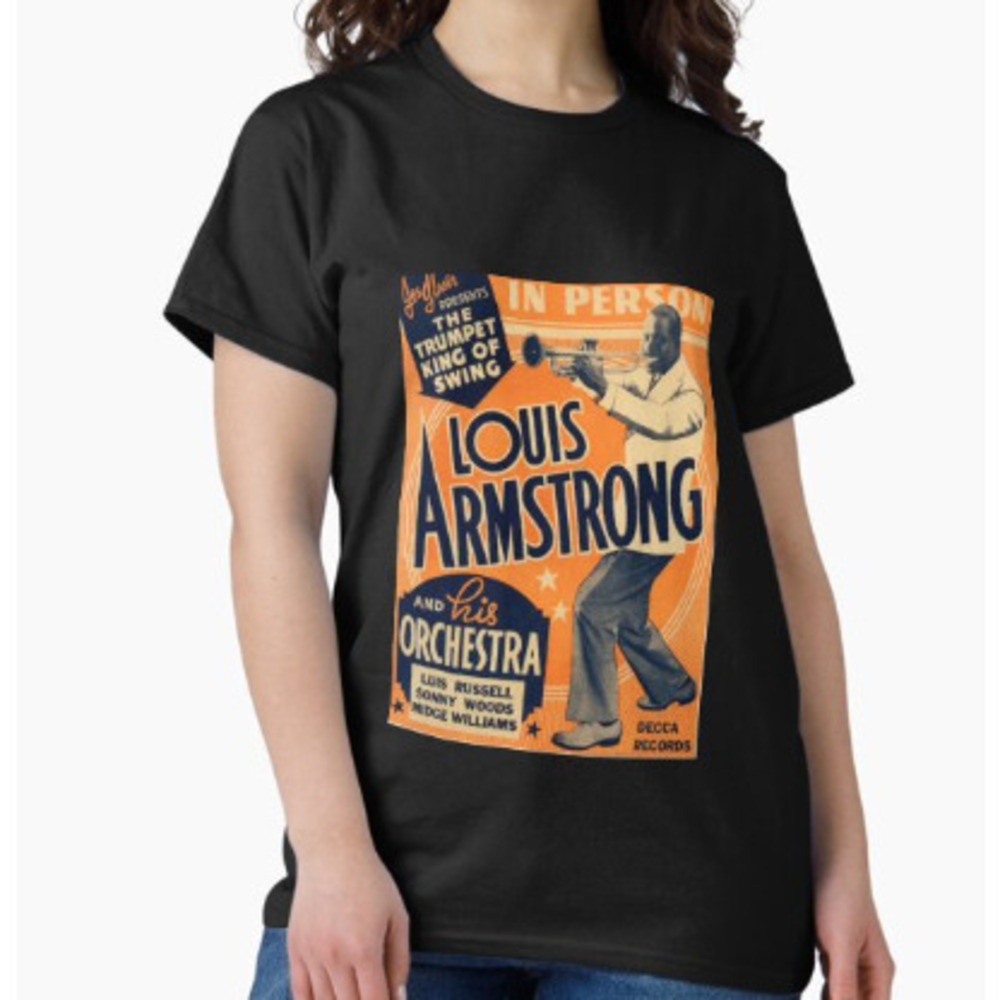 Louis Armstrong T-Shirts Black Unisex